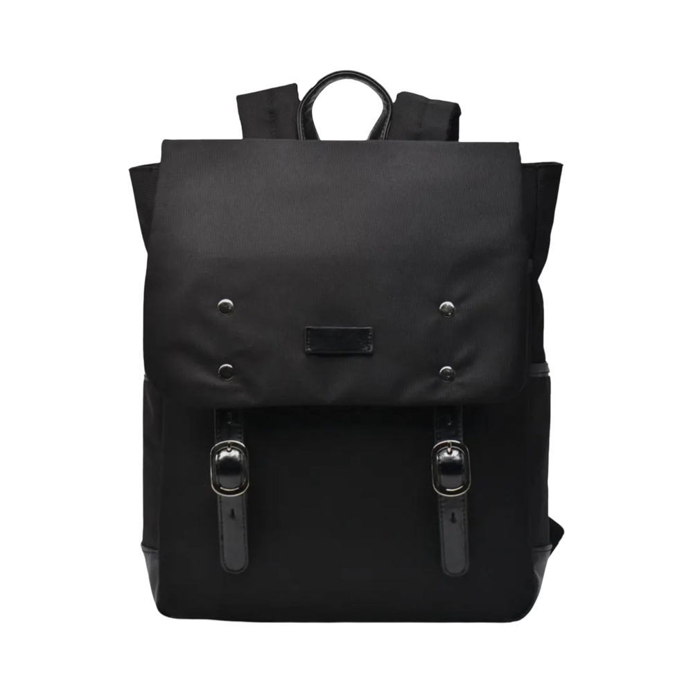 New Candie Black Nylon Backpack with Adjustable Straps